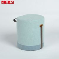 Pouf lounge vert rond gain de place enfants maison velours grand banc chaise touffeté pouf
