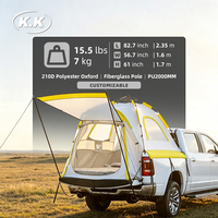 Carpa Kawagebo Kamp (KK) de Fácil Instalación, Impermeable y Portátil para Camioneta, con Toldo Protector contra la Lluvia