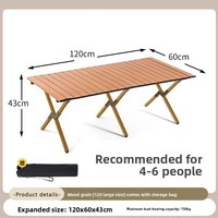 Table pliante rectangulaire d'extérieur en alliage d'aluminium pour barbecue, camping, pique-nique, marché nocturne, utilisation portable