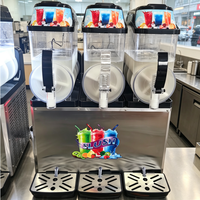 Machine à smoothies et granités professionnelle commerciale, double/triple cuve, automatisée, 220/110V 570W, haute performance pour restaurants et salons de thé