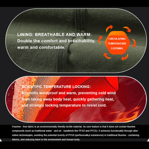 Mens 3L 3L High-Performance Breathable Windproof Hooded Raincoat Hard <b>Shell</b> Windbreaker Stand Collar Woven XL - Product Image 5