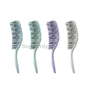 Cepillo para el Cabello de Paja de Trigo con Logotipo Personalizado, Cerdas de Nylon Suaves, Cepillo de Masaje para el Cuero Cabelludo, Diseño Ventilado para Desenredar el Cabello Rizado - Product Image 5