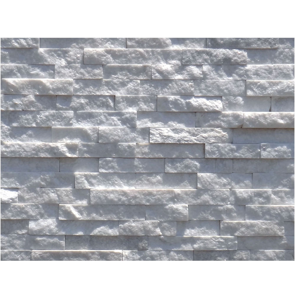 Hojas de chapa de piedra de cultura natural para exteriores, pizarra de cuarzo blanco, revestimiento de pared de cara dividida, losas de azulejos pulidos