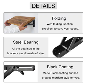 ชั้นวางของสแตนเลสสามเหลี่ยมพับได้สำหรับงานหนัก16นิ้วเครื่องมือโลหะสำหรับโรงรถห้องน้ำในครัว - Product Image 3