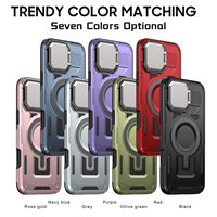 Coque de téléphone antichoc en alliage de zinc avec support d'objectif pour iPhone Air 17 Pro Max 16 Plus 15 14 13 Samsung S26 Ultra S25 FE S24