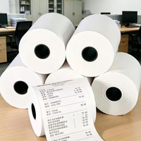 Rollo de Papel Térmico de Una Sola Capa 80x80mm al por Mayor de Fábrica para Cajas Registradoras y Recibos de Cajeros Automáticos