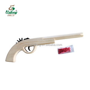 <span class=keywords><strong>Pistola</strong></span> <span class=keywords><strong>Giocattolo</strong></span> in Legno Massello per Bambini con Elastico per Tiro all'Aperto - Product Image 6