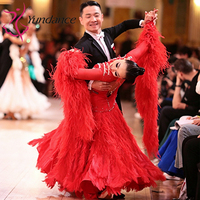 Robe de danse de compétition Chrisanne B-26066 en satin et mousseline rouge, lisse, pour la danse de salon Blackpool, haute qualité, moderne, à vendre