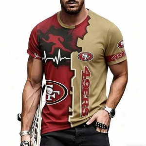 Camiseta de Hombre con Estampado del Equipo de los San Francisco 49ers, Camiseta Casual Transpirable de Poliéster de Manga Corta con Diseño de Dos Colores para Fanáticos de la <span class=keywords><strong>NFL</strong></span> - Product Image 2