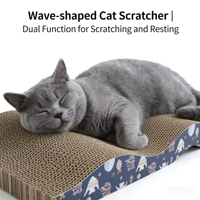 Griffoir-lit ondulé personnalisé pour chats, idéal pour les marques d'articles pour animaux, faible teneur en poussière, prêt à la vente, compatible OEM/ODM