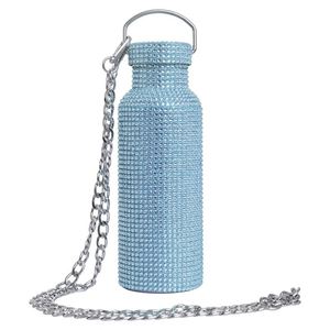 500ml Stainless Steel <b>Thermal</b> <b>Water</b> Bottle for Girls Diamond Bling Rhinestone Chain Refillable Luxury Gift Presents 7 Colors - Product Image 4
