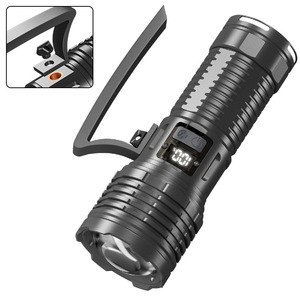ยุนมัยไฟฉายแบบชาร์จไฟได้ 60W XHP360 30LED จอแสดงผลดิจิตอลซูมได้ไฟฉายยุทธวิธีกันน้ำ - Product Image 2