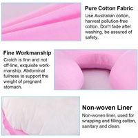 Oreiller de grossesse réglable et confortable pour le soutien du ventre, oreiller de grossesse portable en coton pour dormir enceinte
