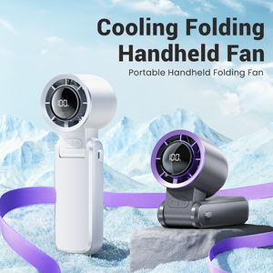 Nuevo Modelo de Ventilador de Mano Portátil sin Aspas, Silencioso, con Viento Potente, Indicador LED, Plegable 135°, Enfriador de Aire de Bolsillo para Exteriores, Batería 18650 - Product Image 2
