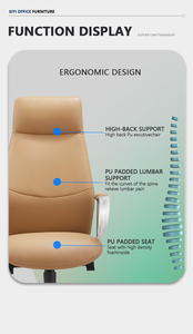 PY2055 Silla de ordenador de oficina ejecutiva reclinable de lujo ligera de diseño moderno Boss - Product Image 6
