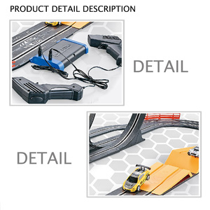 Circuit <span class=keywords><strong>de</strong></span> course <span class=keywords><strong>de</strong></span> voitures <span class=keywords><strong>de</strong></span> <span class=keywords><strong>police</strong></span> à grande vitesse avec rampe <span class=keywords><strong>de</strong></span> saut et lumières, jouet <span class=keywords><strong>de</strong></span> course électrique double RC pour enfants garçons, cadeau 136CM - Product Image 4