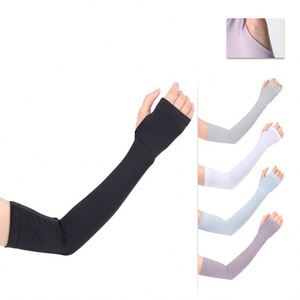 Cooling Men Women Sun Cotton Stretch Sleeves Breathable Uv <b>Arm</b> <b>Covers</b> for Running Cycling Training Gym Sports - Product Image 2