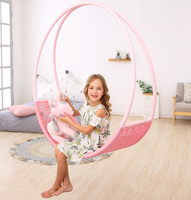 Fauteuil suspendu Ropecube-Moon Swing moderne en corde de polyester tressée à la main, hamac sûr pour intérieur/extérieur, chambre, patio, cour, hôtel