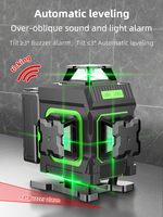 Niveau laser industriel 360° avec portée de 60 m, ligne laser verte, instrument laser pour la mesure