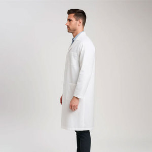 All'ingrosso <span class=keywords><strong>cotone</strong></span> personalizzato manica lunga da uomo <span class=keywords><strong>bianco</strong></span> <span class=keywords><strong>camice</strong></span> da laboratorio uniformi mediche infermiere ospedaliero medico farmacista <span class=keywords><strong>camice</strong></span> da laboratorio - Product Image 3