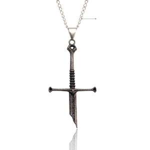 Collier pendentif en forme d'épée brisée d'Aragon, style européen américain, Lord Rings Nasier Holy Sword, chaîne unisexe, cadeau punk - Product Image 5