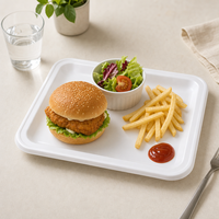 Witte Melamine Serveerschotels, Voedselveilige Robuuste Melamine Schalen voor Restaurant, Huis, Hotel, Bruiloft, Feest, Eten serveren