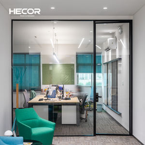 สํานักงานที่ถอดออกได้กรอบอลูมิเนียมกันเสียงผนังกั้นกระจกฉากกั้นสํานักงานโมดูลาร์ - Product Image 1