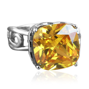 European American Style <b>Titanium</b> Steel Square Zircon <b>Ring</b> Women's Punk Fashion Party Jewelry Geometric Stone Design 27097 - Product Image 5