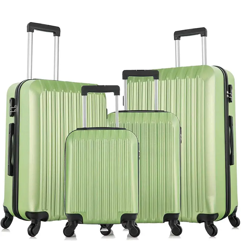 Großhandel Schlussverkauf 4 Stück grüner hübscher Koffer Trolley-Tasche Gepäcktragend Reisetasche-Set mit Gepäck