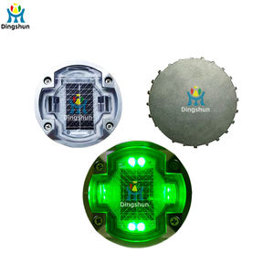 علامة طريق شمسية مع قاعدة تثبيت تحت الأرض من سبائك الألومنيوم G105، خرزات LED عالية السطوع، عاكسة، ضوء تحذير للسلامة المرورية - Product Image 5