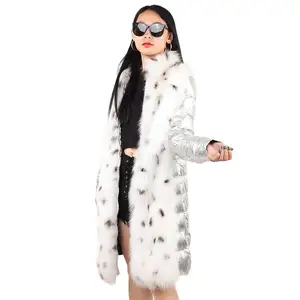 겨울 따뜻한 여우 모피 칼라 트림 새로운 패션 여성 아름다운 긴 다운 코튼 재킷 핫 세일 다운 코트