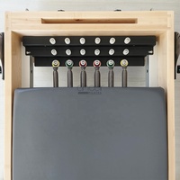 Reformer professionnel en bois d'érable avec barre de pieds coulissante, appareil de Pilates pour la maison, équipement de fitness pour l'entraînement du tronc