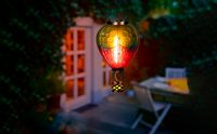 Lanterne solaire LED d'extérieur IP65 en forme de montgolfière, avec capteur de lumière et angle de faisceau de 360°, pour décoration de jardin suspendue