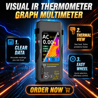 BSIDE SH7 2-in-1 Multimeter Pencitraan Termal Digital Kamera IR Lensa Makro Auto Ranging -40-1000 untuk Diagnostik Listrik