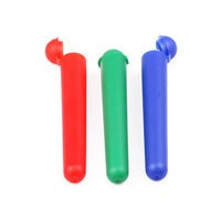 Boîte cylindrique droite de rangement pour tabac, conteneur d'herbe, petit tube de stockage en plastique avec couvercle, 97mm, 5 pièces