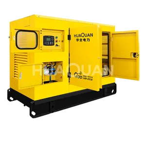 Kanopi tetap tipe 30kw 37.5kVA Weichai Generator Machine Diesel Set Generator kecepatan elektronik regulasi tekanan rendah