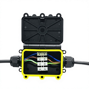 Caja de conexiones impermeable IP68 para exteriores, 2 entradas y 2 salidas, con bloque de terminales para electrónica de iluminación - Product Image 1