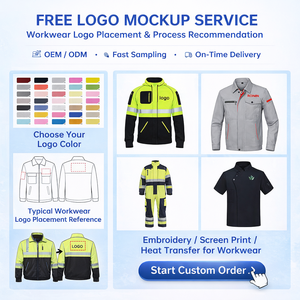 Maßgefertigte Großhandels-Modemarken-Arbeitsoveralls aus Reiner Baumwolle mit Mehreren Taschen, Übergröße, Einteiliger Arbeitsschutzanzug mit Aufdruck - Product Image 5