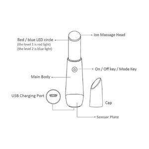 เครื่องนวดบำรุงดวงตาไฟฟ้า คุณภาพสูง รับผลิตแบบ OEM ปากกานวดสั่นสะเทือนสำหรับดวงตา - Product Image 6