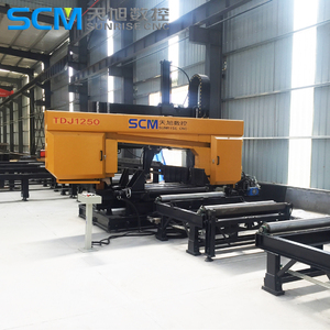 TDJ SERIESブリッジビルディングは、構造用鋼プロファイル用のマイターユニット付きバンドソーを使用しました - Product Image 1