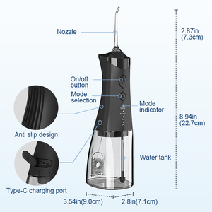 Encimera ergonómica, hilo dental de agua para niños, limpieza de dientes, <span class=keywords><strong>irrigador</strong></span> Dental inalámbrico, hilo dental de agua, hilo dental - Product Image 6