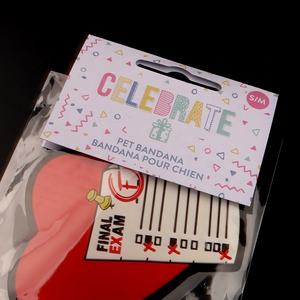 Étiquettes à balançoire en carton blanches, avec Logo de chien mignon, impression personnalisée, en carton blanc, Center repliable, pour emballage Bandana, 50 pièces - Product Image 2