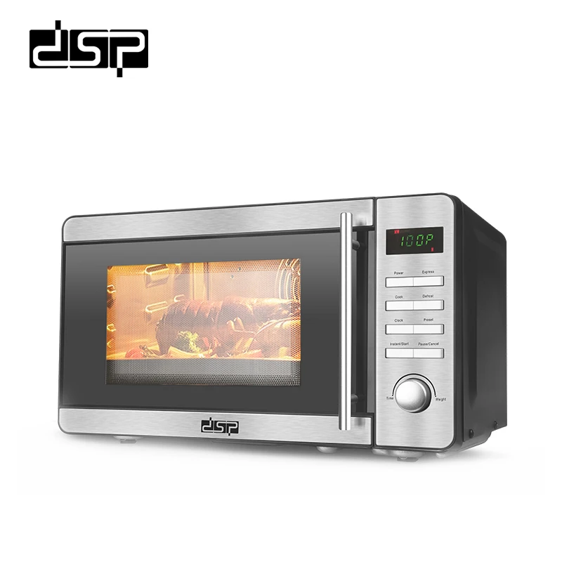 Four électrique à micro-ondes avec panneau numérique LED DSP pour cuisine à cuisson rapide avec comptoir d'affichage en acier inoxydable LED 20L 700 220