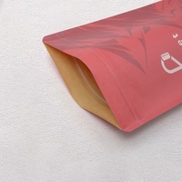 Emballage alimentaire de luxe haut de gamme pour thé et café, pochette en mylar mate brillante résistante à l'humidité, à trois côtés scellés avec fermeture éclair refermable