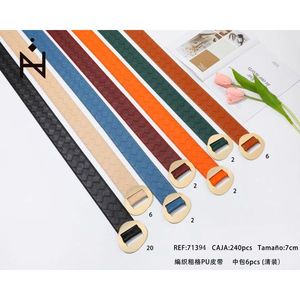 <b>Braided</b> Chunky PU Leather Belt 7Cm Width For Women And Men Fashion <b>Accessory</b> - Product Image 3