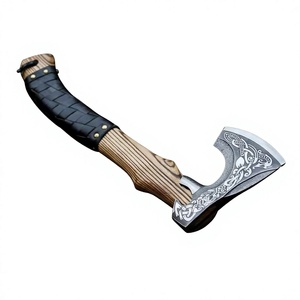 Hacha de Damasco de Venta Caliente con Cabeza de Acero Forjado y Mango de Madera Dura para Acampar y Cortar Leña al Aire Libre a Precio Económico - Product Image 6