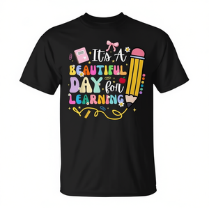 Es un hermoso día para aprender, camiseta para profesores, estudiantes, niños, ropa escolar - Product Image 2