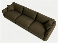 FERLY Modernes Modulares Sofa mit Kissen in Clean-Line-Design und Tiefsitz für das Wohnzimmer