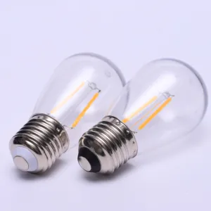 wendadeco high quality outdoor decorative lighting glass plastic S14 2W 220V E27 S14 Led Filament Bulb For christmas Lights