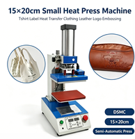 Máquina de Impressão por Transferência Térmica Automática Pneumática Nova 15x20cm para Etiquetas de Camisetas, Impressão de Logotipos em Roupas e Couro